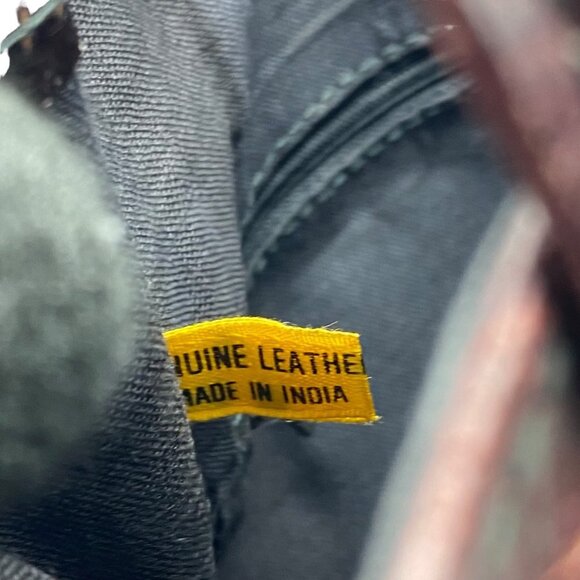 Vintage Hato Hasi Leather Colorful Giraffe Trees Shoulder Bag Purse 9”x5”x8” - Picture 6 of 8